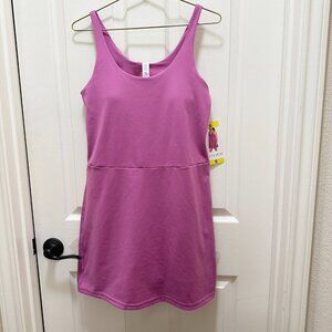 New Elle Sport Active Tank Dress With Inner Shorts Women's Size S Pink Athletic